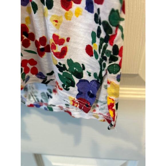 Anthropologie T.La Tunic Top Womens XL Floral Classic V Neck Short Sleeve Boho - Picture 6 of 13